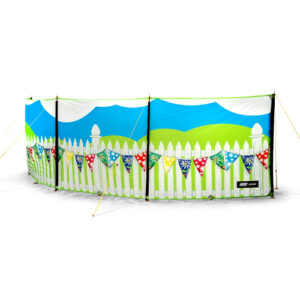 Maypole Leisure ‘Summer Days’ Poled 3 Panel Windbreak